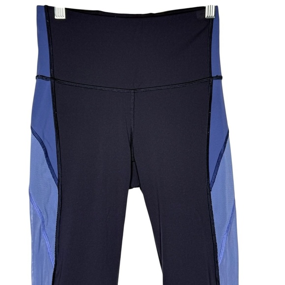 Lululemon Color Me Ombre Midnight Navy Gatsby Blue Crop Mesh Leggings Size 4 - Picture 5 of 13
